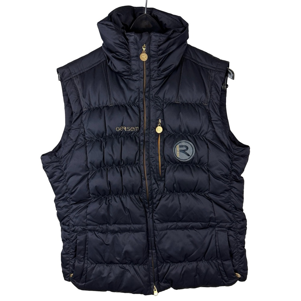 Women’s Y2K Gersemi Down Fill Feather Cute Blue Puffer Vest Size M